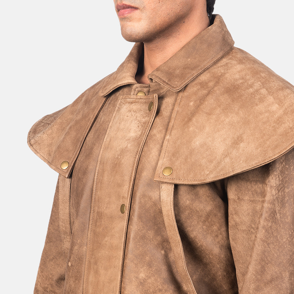 leather duster with mantle